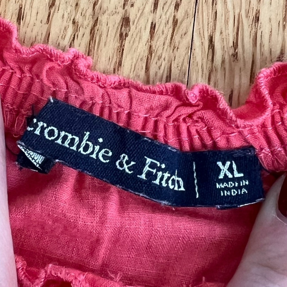 Abercrombie & Fitch Vintage Women Top Embroidered Peasant Hippie Boho Tassel XL - Picture 4 of 7